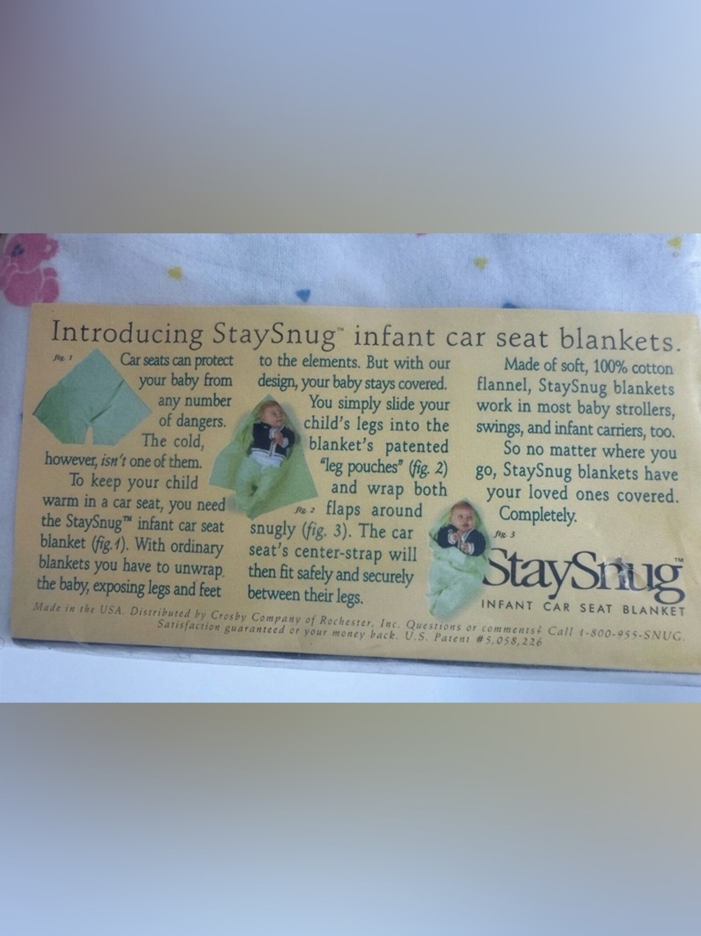 StaySnug baby Car Seat Blanket car seat stroller leg pouch wrap 100% cotton soft - Picture 3 of 3